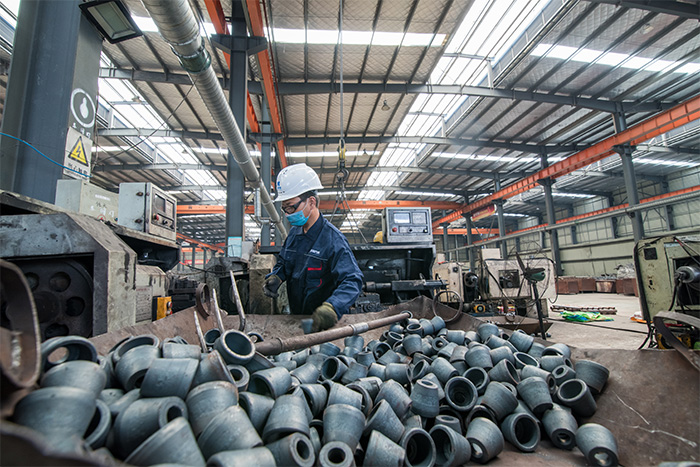 日照网架配件-锥头加工车间